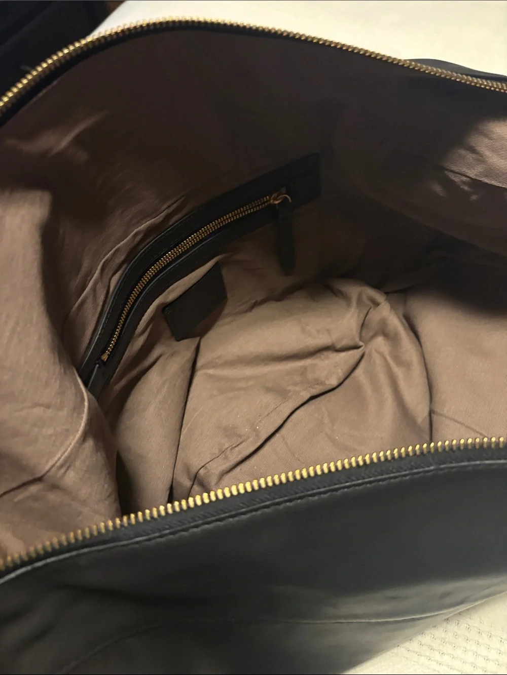 All Saints Black Leather Hobo Shoulder bag with Gold-Tone Hardware